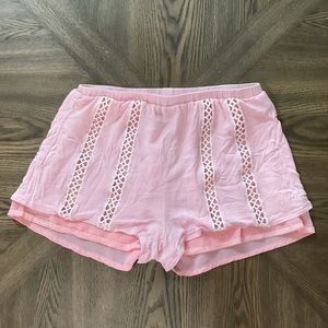 Zaful pink linen shorts